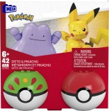 POKEMON MEGA SET DOUA BILE DITTO SI PIKACHU 42 PIESE SuperHeroes ToysZone, Mattel