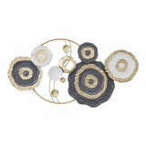 Cumpara ieftin Decoratiune de perete din metal Cirsus Pako World Auriu 91x49x4 cm