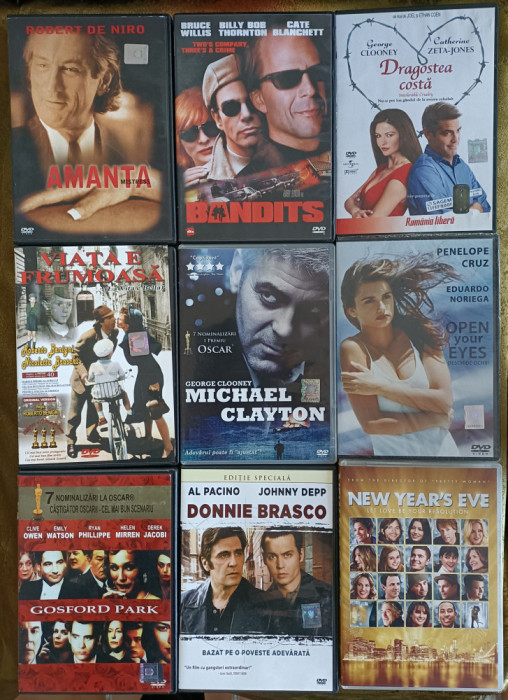 Lot de 9 filme de colecție pe DVD