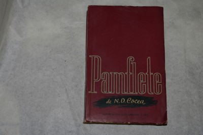Pamflete - N. D. Cocea - 1956 foto