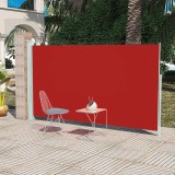 VidaXL Copertină laterală retractabilă de terasă, roșu, 160x300 cm