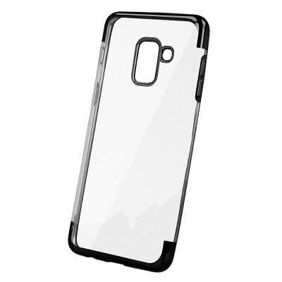 Husa TPU OEM Clear Color Electroplating pentru Xiaomi Mi 10T Lite 5G, Neagra foto