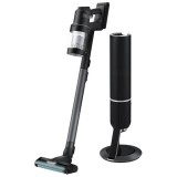 Aspirator vertical Samsung Bespoke Jet AI VS28C9784QK, 0.5L, Statie colectare praf Clean Station 2L, 25.2V, 730W, Digital Inverter, Wi-Fi, LCD, Perie
