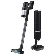 Aspirator vertical Samsung Bespoke Jet AI VS28C9784QK, 0.5L, Statie colectare praf Clean Station 2L, 25.2V, 730W, Digital Inverter, Wi-Fi, LCD, Perie