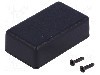 Carcasa ABS, 35mmx60mmx20mm, IP54, HAMMOND - 1551HBK foto
