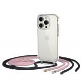 Husa Tech-Protect FlexAir Chain pentru Apple iPhone 14 Pro Negru &amp; Roz, Transparent, Carcasa