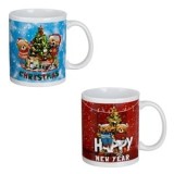 Set Cani Ceramic de Craciun Ursuleti Multicolor - 2 bucăți, CMCLASS