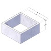 Camin patrat din beton armat dimensiune interioara 2 m ( 200 cm )