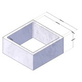 Camin patrat din beton armat dimensiune interioara 2 m ( 200 cm )
