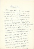 A3562N Valeriu R&acirc;peanu, act scris și semnat olograf, 1962