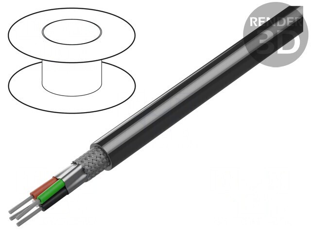 Cablu RS232/RS423 4x24AWG 305m PVC Crom