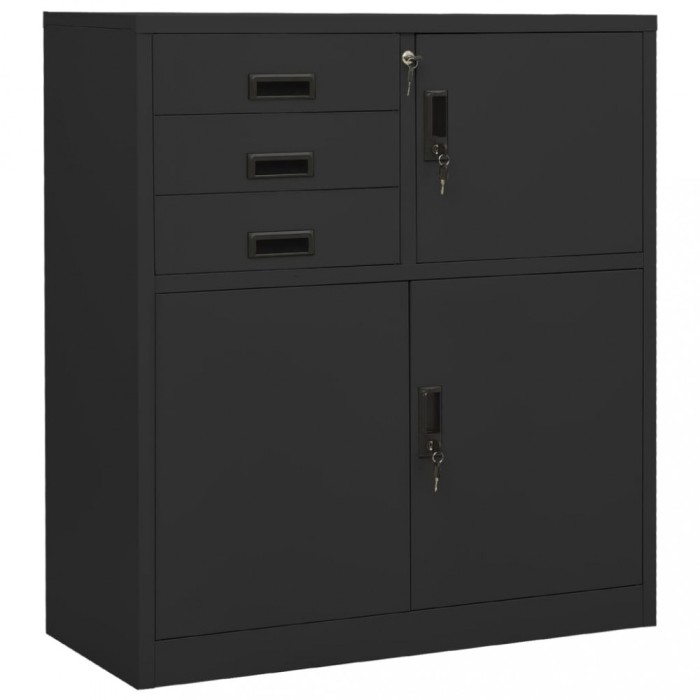 vidaXL Dulap de birou, antracit, 90x40x102 cm, oțel 336408