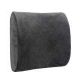 Perna Anatomica Spate Birou/Masina, 32x30x10cm, Gri, Suport Lombar, Memorie, Fixare Scaun, Husa Lavabila, Confort Postura Corecta