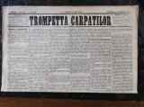 Ziarul Trompeta Carpatilor, duminica 14 aprilie 1874, 2 pagini format mare
