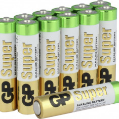 Baterie GP Batteries, Super Alcalina AAA (LR03) 1.5V alcalina, shrink 12 buc.