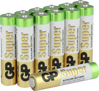 Baterie GP Batteries, Super Alcalina AAA (LR03) 1.5V alcalina, shrink 12 buc. foto
