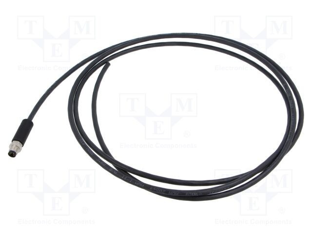 Cablu BINDER M8 4 pini ecranat drept 2m pentru senzori și automatizări IP67