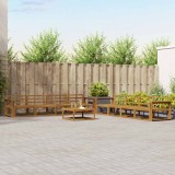 vidaXL Set de canapea 9 pcs natural Lemn Solid de Acacia 3367372