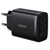 Incarcator de retea Baseus 17W cu 3 porturi USB, compact
