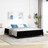 VidaXL Pat cu arcuri cu saltea Negru 180 x 200 cm țesătură 3398509