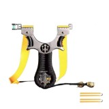 Cumpara ieftin Praștie de precizie multifuncțională cu laser, DEPOX&reg;, metal cu vizor optic, 2 elastice de rezervă, 11 cm, negru