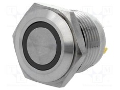 Comutator ONPOW anti-vandalism 2 SPST-NO 2A/36VDC IP65 galben