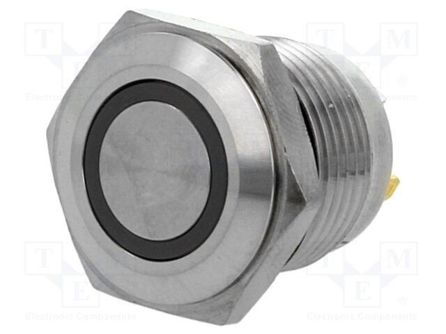 Comutator ONPOW anti-vandalism 2 SPST-NO 2A/36VDC IP65 galben