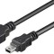 Cablu USB A la 5 pini mini USB 0.3m Goobay