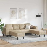 Set de canapea 3 pcs Gri deschis Piele ecologică de suede, vidaXL