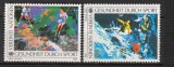 TIMBRE 141 h, ONU, VIENA, 1988, SANATATE PRIN SPORT, TENIS DE CAMP, SCHI., Organizatii internationale, Nestampilat