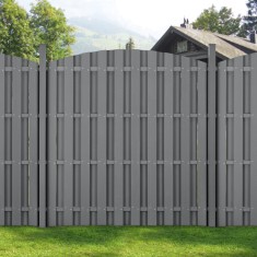 [neu.holz]? Gard arcada Saturn 3 panouri, 185 x 562 cm, WPC, gri HausGarden Leisure foto