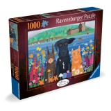 Cumpara ieftin Ravensburger - Puzzle animalute la castelul Eilean Donan 1000 piese