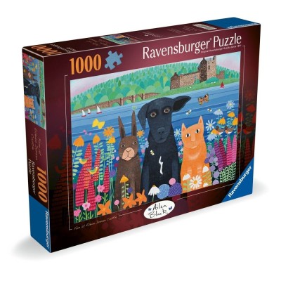 Ravensburger - Puzzle animalute la castelul Eilean Donan 1000 piese foto