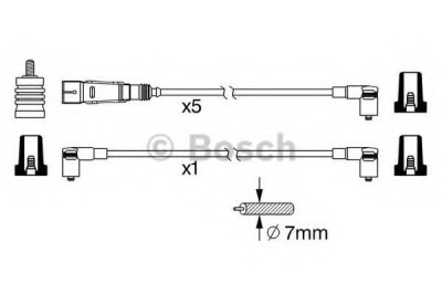 Set fise bujii VW TRANSPORTER IV bus (70XB, 70XC, 7DB, 7DW, 7DK) (1990 - 2003) BOSCH 0 986 356 340 foto