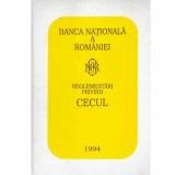 Banca Nationala a Romaniei - Reglementari privind cecul - 133497