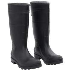 vidaXL Cizme de ploaie, negru, PVC, mărime 41