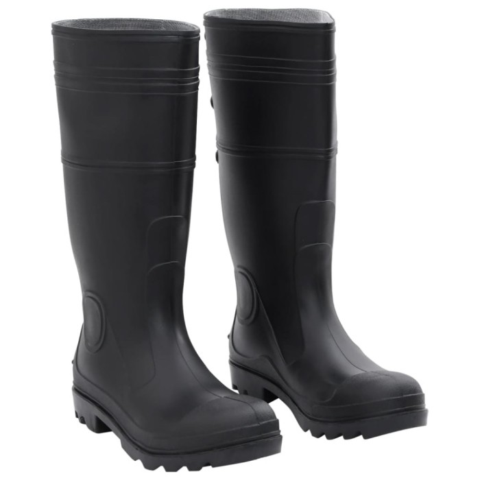 vidaXL Cizme de ploaie, negru, PVC, mărime 41