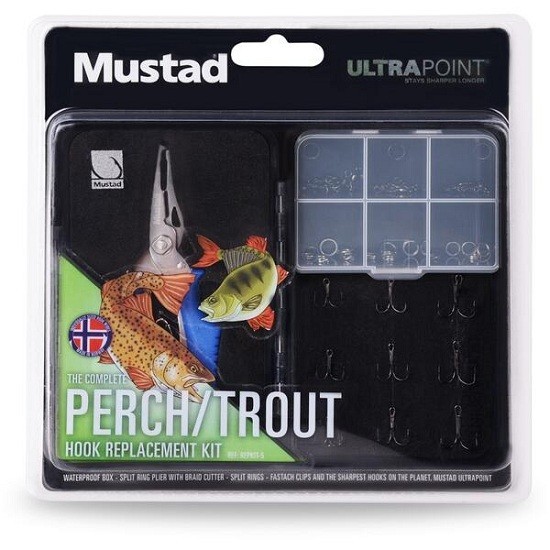 Combo Cleste Mustad Multifunctional + Accesorii Hook Replacement Perch &amp; Trout