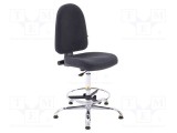 Scaun ESD RT WORK Dimensiuni: Şezut 460x430mm, Spătar 440x510mm, &Icirc;nălțime 600-850mm