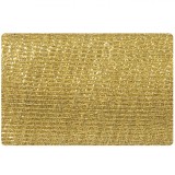 Tesatura Decorativa Craciun, Rola Poliester, Culoare Aurie, 3m x 80cm, Oem