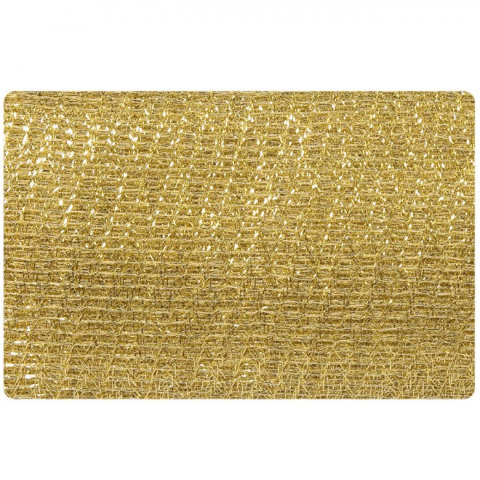Tesatura Decorativa Craciun, Rola Poliester, Culoare Aurie, 3m x 80cm