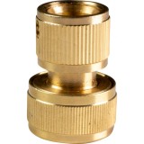 Conector din alama cu stop pentru furtun 3/4, Top Garden
