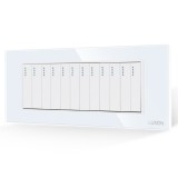Cumpara ieftin Intrerupator Mecanic 12 Posturi LUXION cu Rama din Sticla, Standard Italian, 6M SmartElectro IntelligentHouse