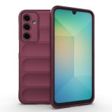 Husa antisoc pentru samsung galaxy a16 4g / a16 5g, margini striate, magic shield, bordeaux