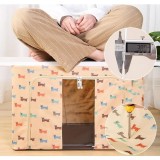 Cutie de Depozitare Pliabila, Flippy, 66 L, Panza Oxford, 50x40x33 cm, Fereastra Frontala, 2 Usi de Acces cu Fermoar Bidirectional, Cadru Metalic, Sup