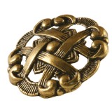 Buton pentru mobila, metalic, alamit antic, M 482.78.29, 37 x 20 mm