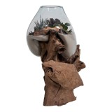 San Marino v&iacute;zcsepp asztali dekor&aacute;ci&oacute;, teak fa/&uuml;veg, 50 cm