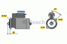 Starter AUDI A1 Sportback (8XA, 8XF, 8XK) (2011 - 2016) BOSCH 0 001 142 005 foto