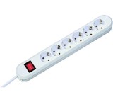 PRELUNGITOR Bachmann, Schuko x 6, conectare prin Schuko (T), cablu 5 m, protectie copii, alb, &quot;B381.252KR&quot; (timbru verde 0.18 lei)