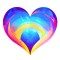 Sticker decorativ, Inima, Multicolor, 68 cm, 8518ST
